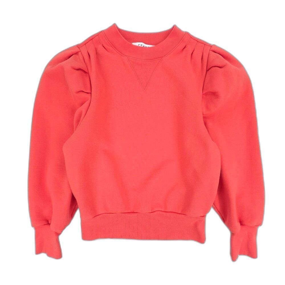 NEW Frame Shirred Sweatshirt Sunkist Preppy Minimal Athleisure Boho French Girl